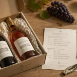 Abonnement vin découverte : box de dégustation ouverte, bouteilles et fiches de dégustation