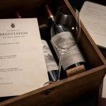 Abonnement vin grand cru : bouteilles et fiche de dégustation