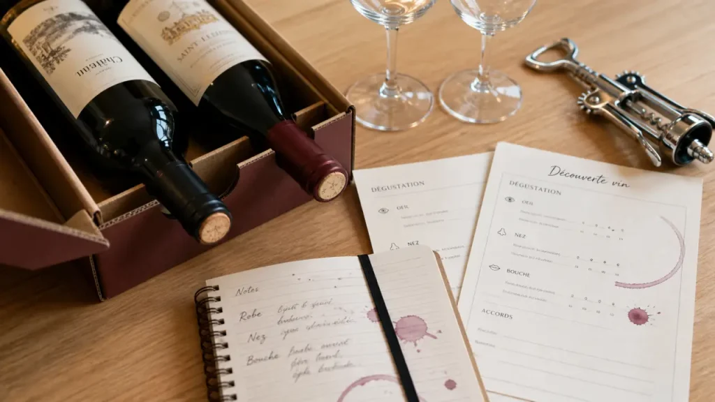 Avis Le Petit Ballon : box vin sur table, dégustation