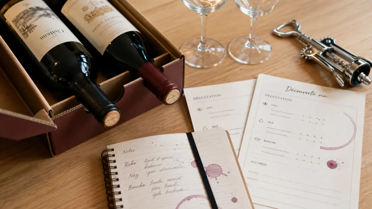 Avis Le Petit Ballon : box vin sur table, dégustation