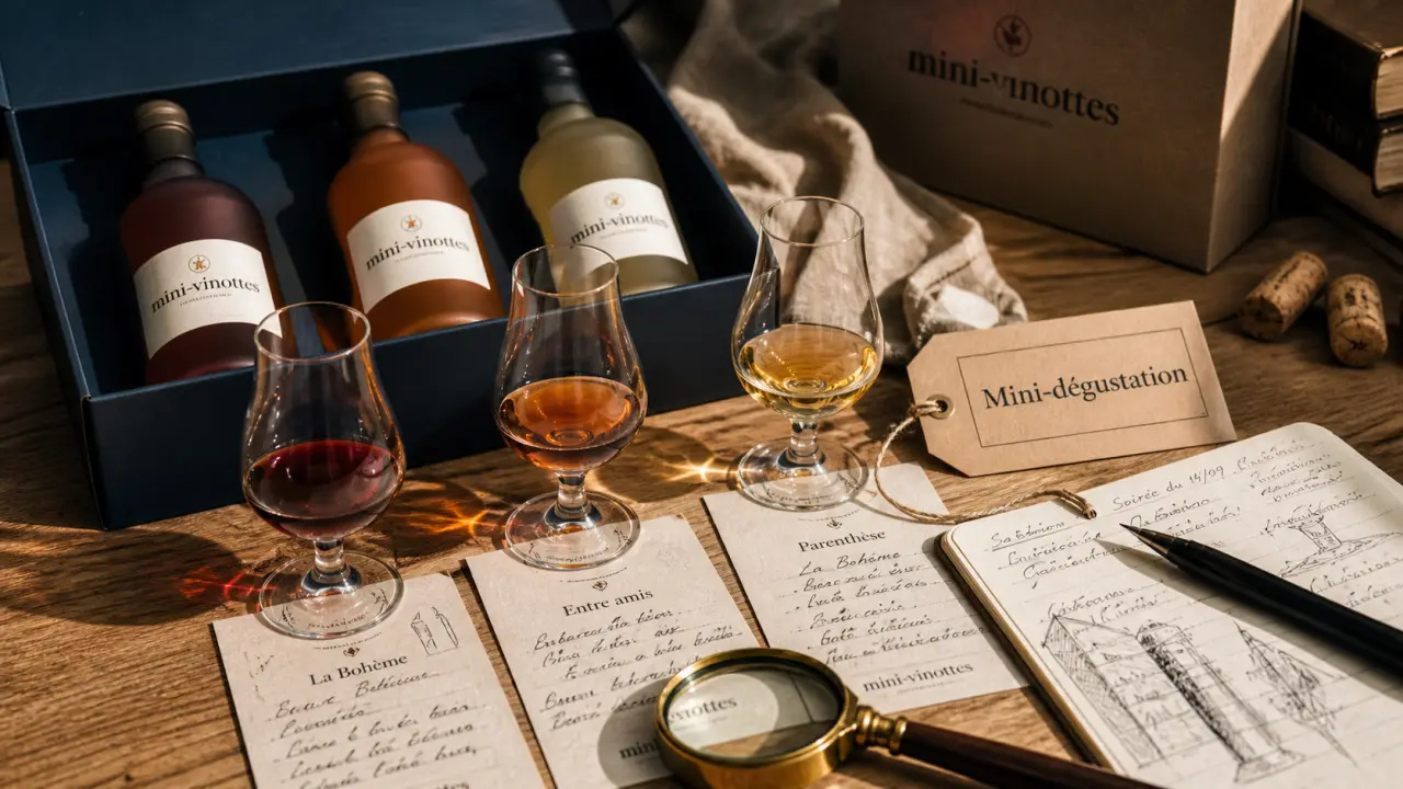 Avis vinottes : mini-dégustation de mini-vinottes sur table