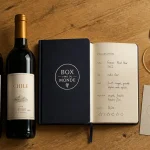 Box vins du monde : bouteilles de vin et carnet de dégustation