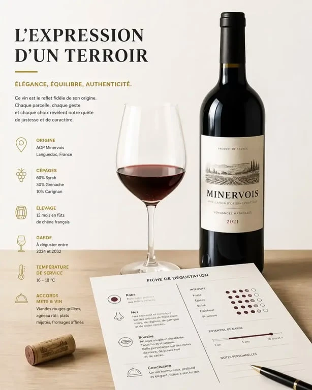Expérience My Vitibox avec fiche de dégustation et vin