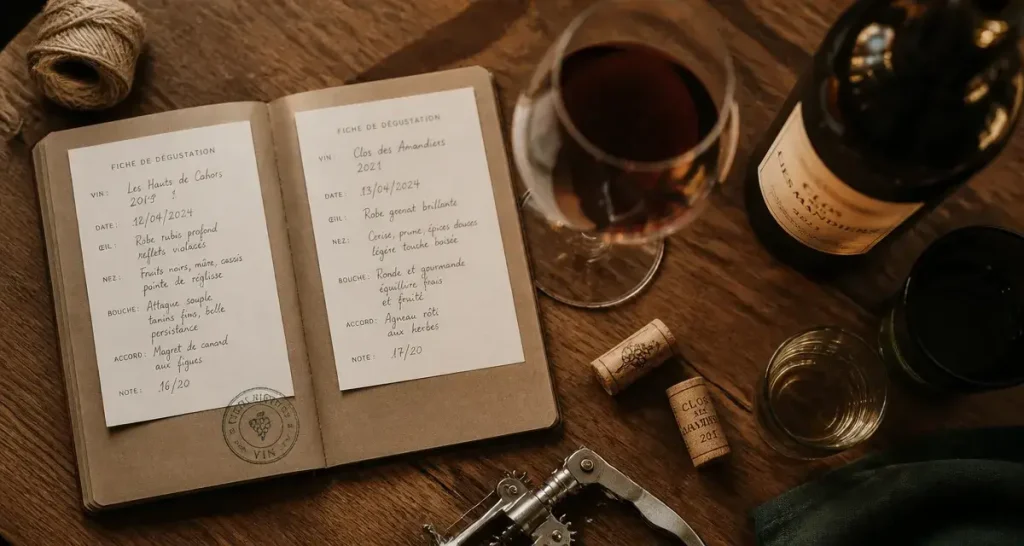 Le petit ballon trois fois vin : carnet et verres de dégustation
