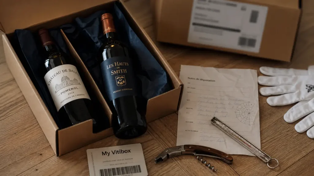 My Vitibox : coffret vin, bouteilles et fiches de dégustation