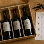 Sélection sommelier vin : box de vin sur table en chêne