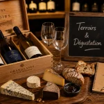 Vino decouverte Bessenay : dégustation vin, 3 bouteilles et ardoise terroirs