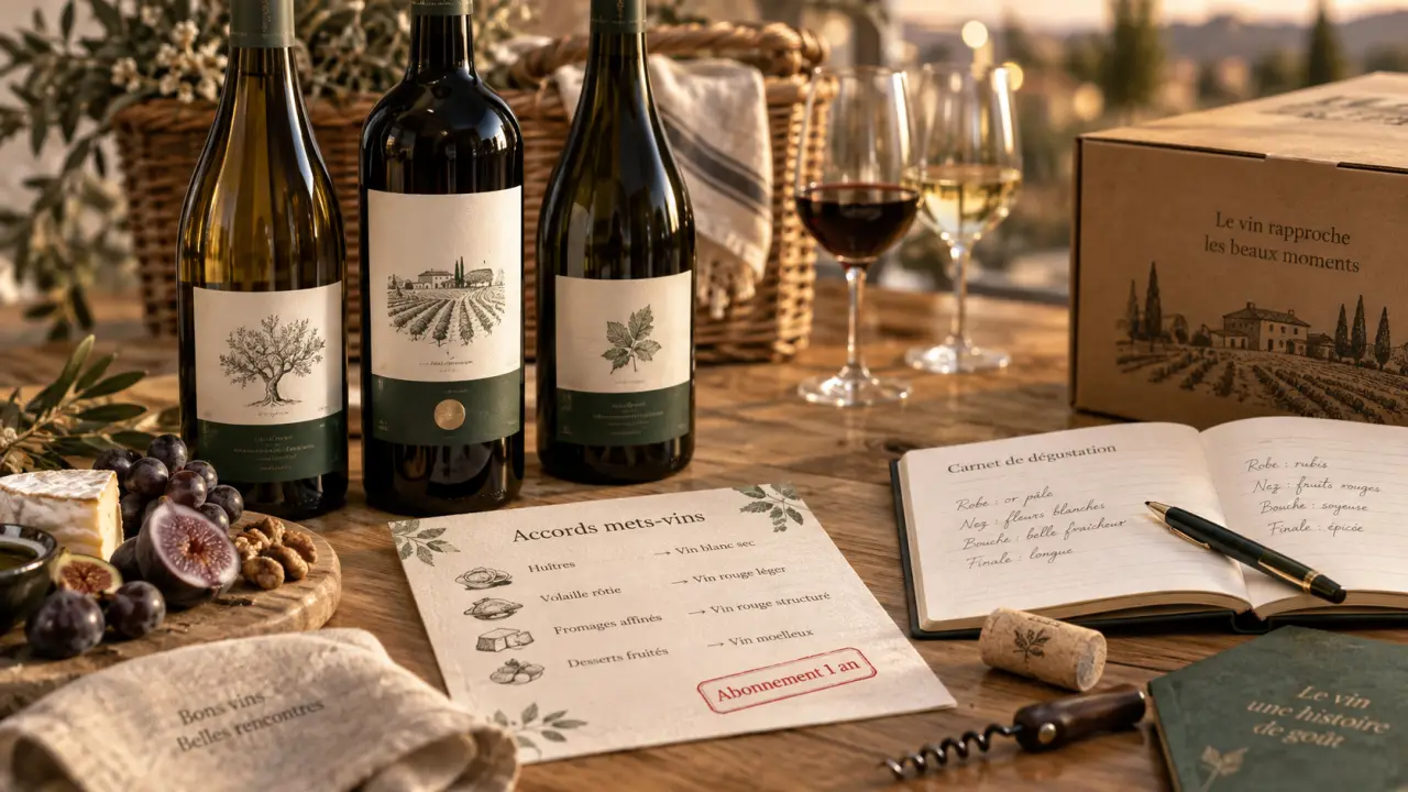 Abonnement annuel vin : cadeau durable ou contrainte 12 mois, bouteilles et carte d’accords