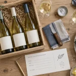 Abonnement vin blanc : bouteilles fraîches et carte de dégustation