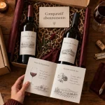 Abonnement vin comparatif : coffret vin ouvert sur table