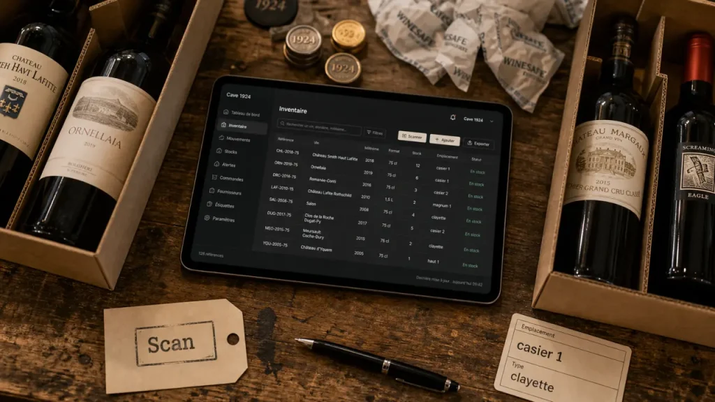 Appli gestion cave a vin pour scanner, boire au bon moment et éviter les doublons