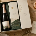 Box champagne : coffret cadeau avec flûtes et étiquette de dégustation