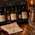 Calendrier de lavent vin : vinottes 2 cl à déguster, cases numérotées