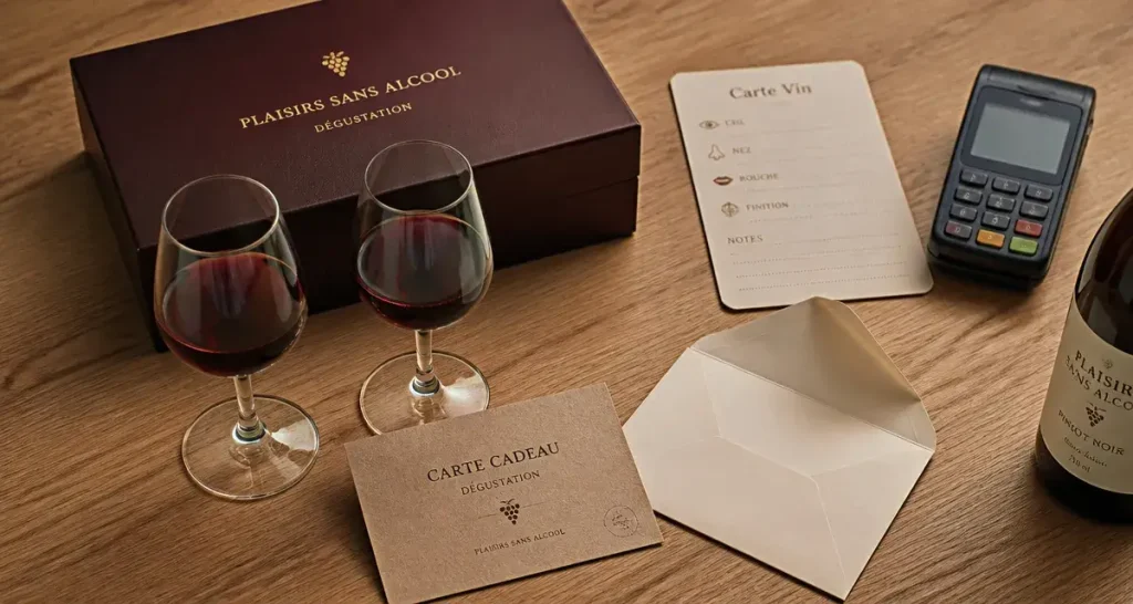 Carte cadeau vin pour caviste, e-commerce ou box