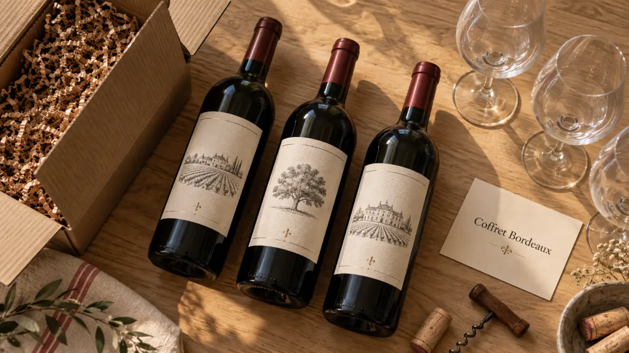Coffret vin reflets de france avec trois Bordeaux à 14,49 €