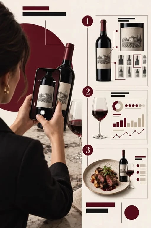 Appli Vivino : scanner une bouteille pour consulter son identification, sa note et ses recommandations