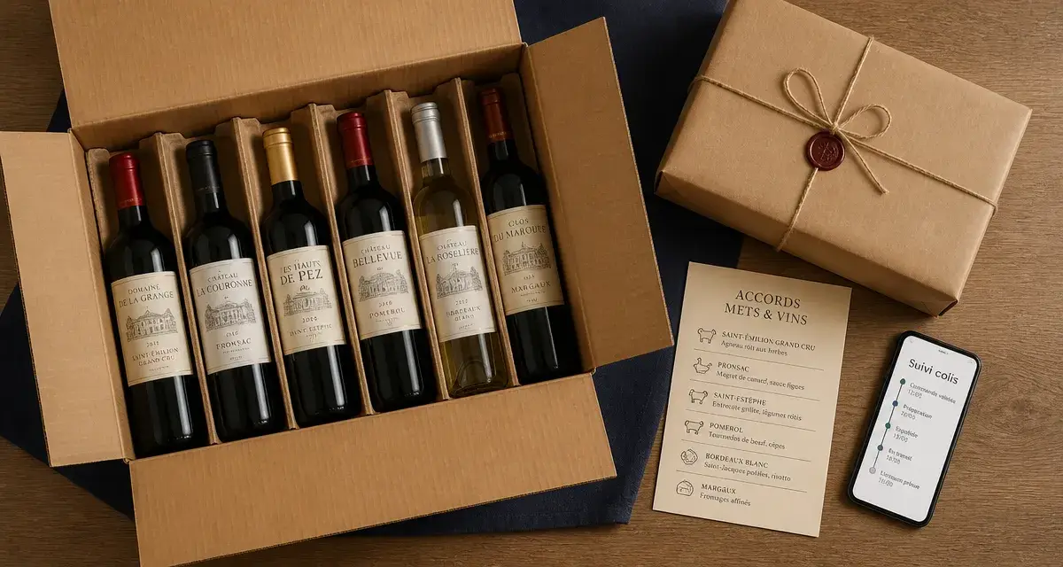 Faire livrer du vin : caisse, coffret cadeau et suivi colis