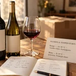 Le petit balln : bouteilles de vin et carnet de dégustation