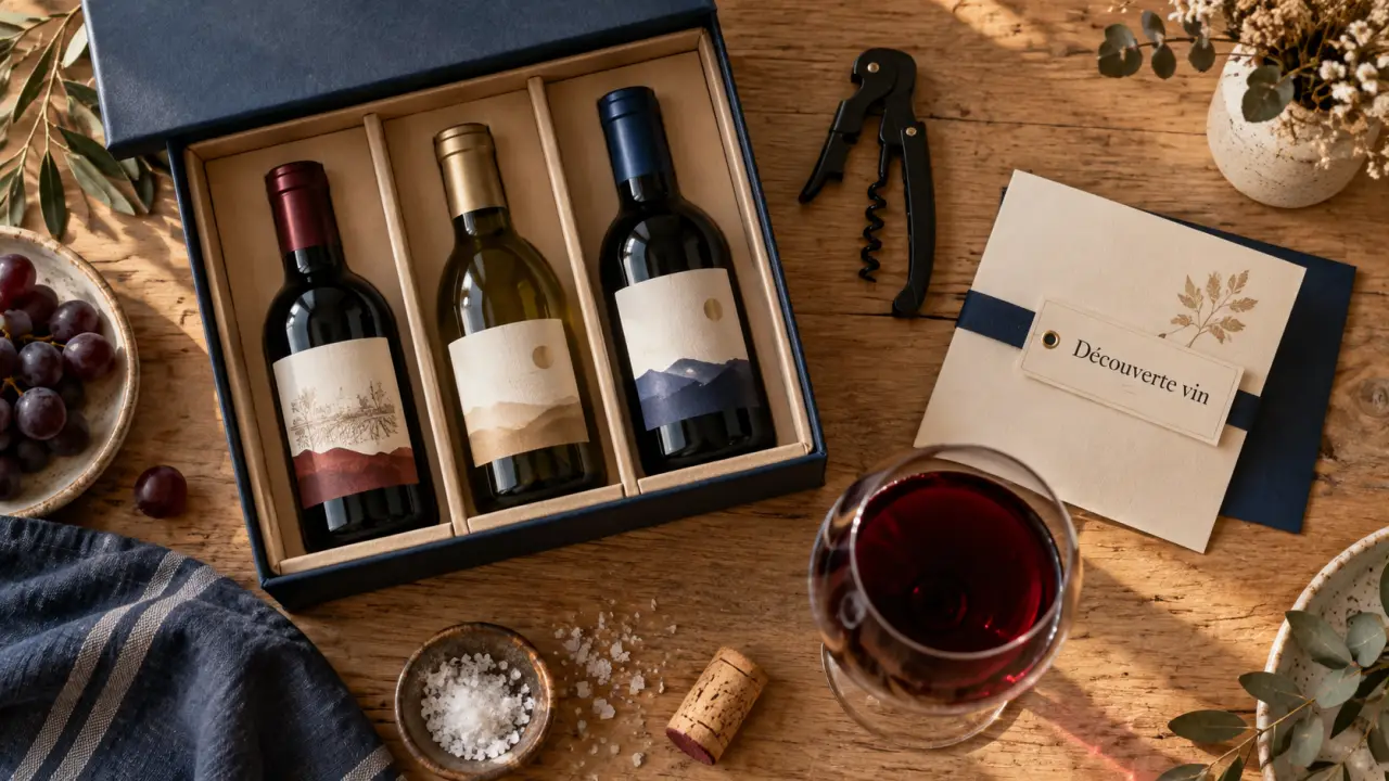 lepetitballon/cadeau : coffret vin avec bouteilles et tire-bouchon