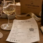 Leptitballon : verres à vin et fiche de dégustation