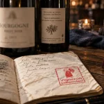 Logo vigneron indépendant sur carnet de dégustation