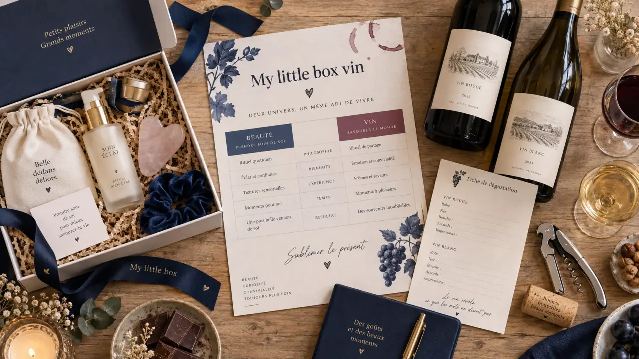 my little box vin, coffret dégustation beauté et vin