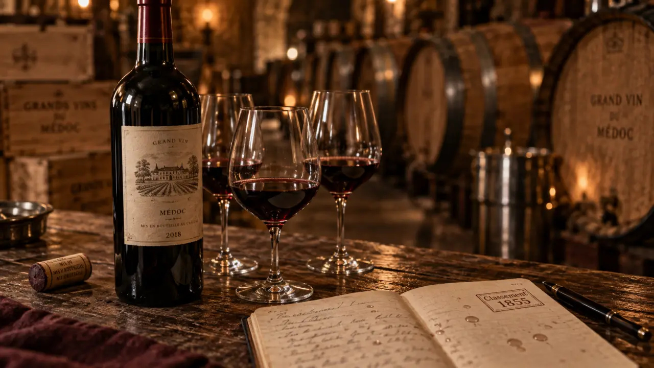 Quels sont les meilleurs vins du Médoc ? Bouteille rouge en cave du Médoc