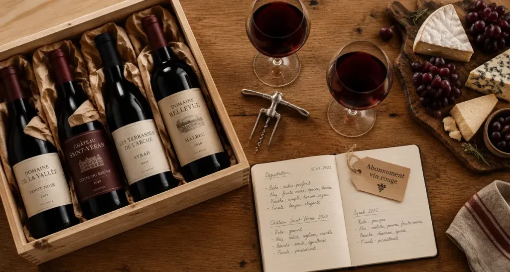 Abonnement vin rouge : bouteilles et dégustation par régions