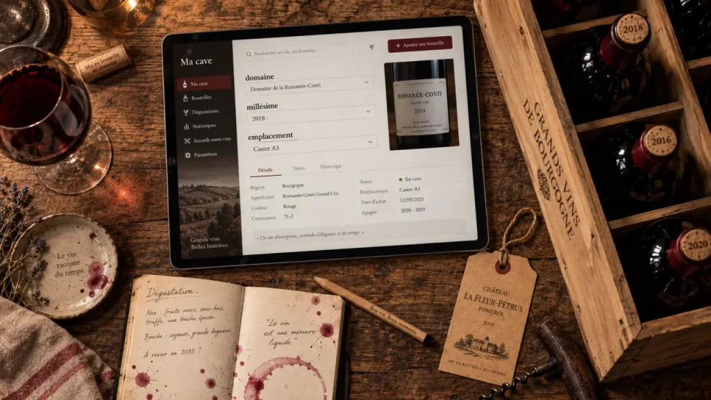 App gestion cave a vin pour scanner et retrouver vos bouteilles
