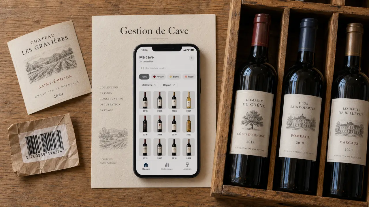 Appli gestion cave a vin gratuit pour inventorier et retrouver vos bouteilles