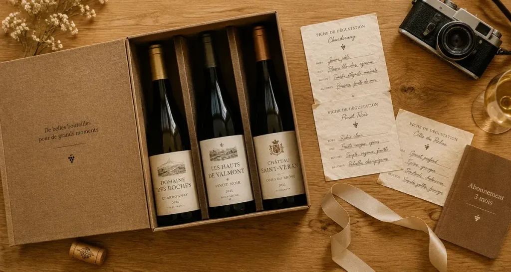 Coffret cadeau box vin : abonnement 1, 3 ou 6 mois