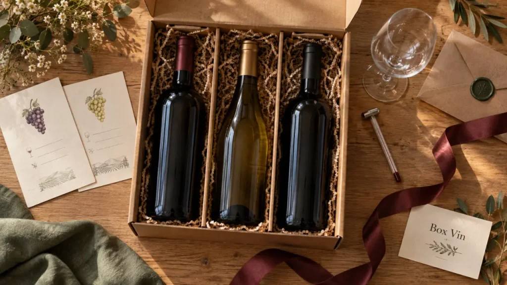 Coffret cadeau vin mensuel pour créer une cave mois après mois
