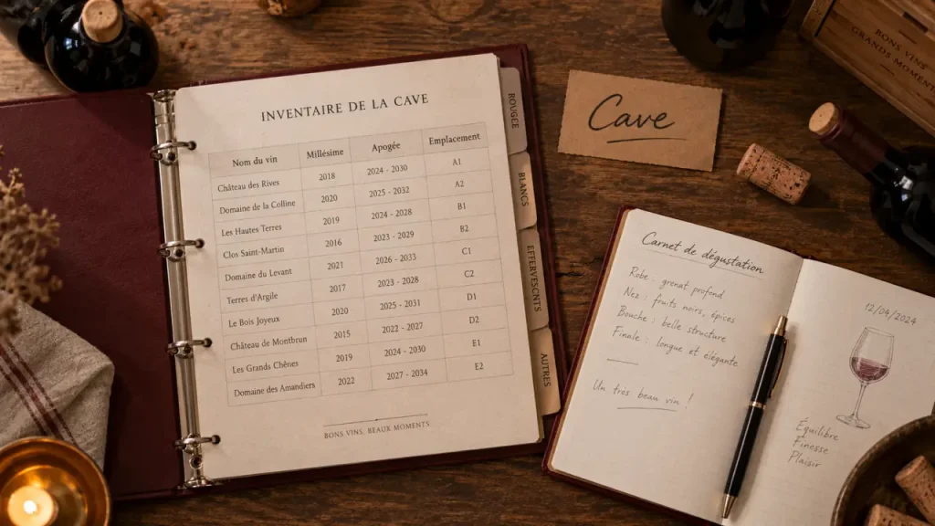 Gestion cave a vin excel gratuit : stocks, apogée et bouteilles à ouvrir