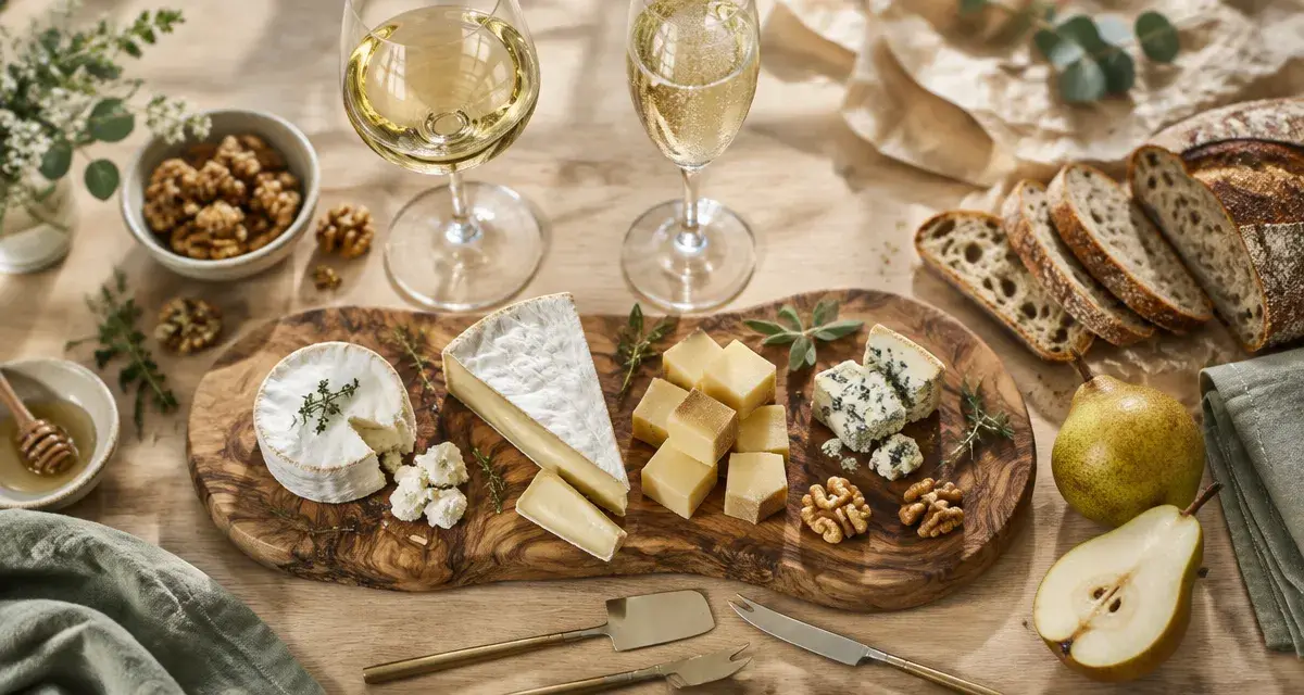 Guide pour accorder les vins et les fromages pour un apéritif : vin blanc et fromages