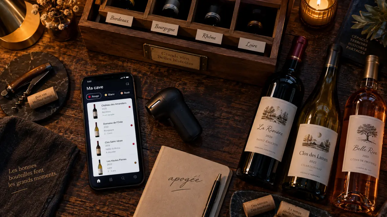 Meilleure appli gestion cave a vin : scanner les bouteilles, suivre l’apogée