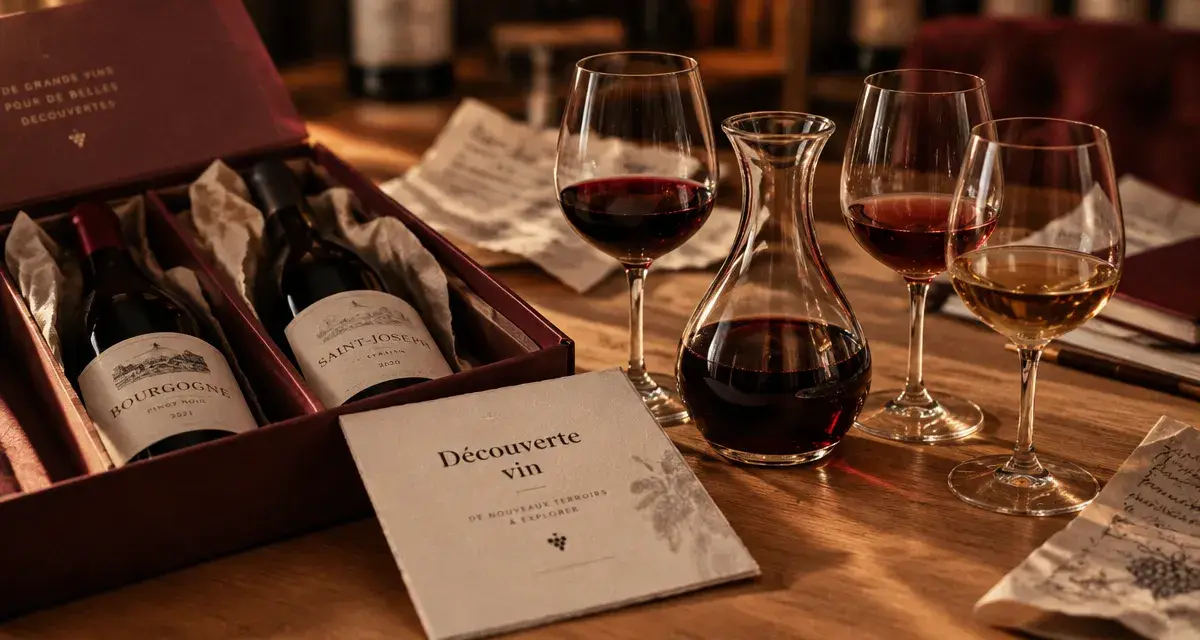 Meilleure box vin : coffret et verres de dégustation