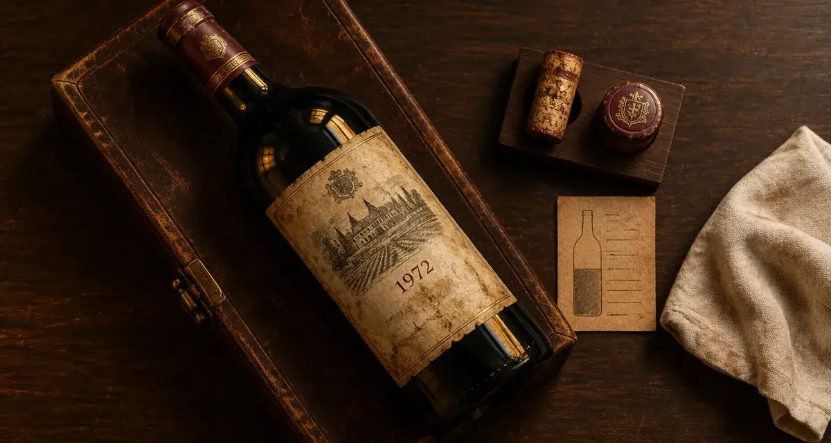 Vin 1972 cadeau : vérifier l’état de la bouteille